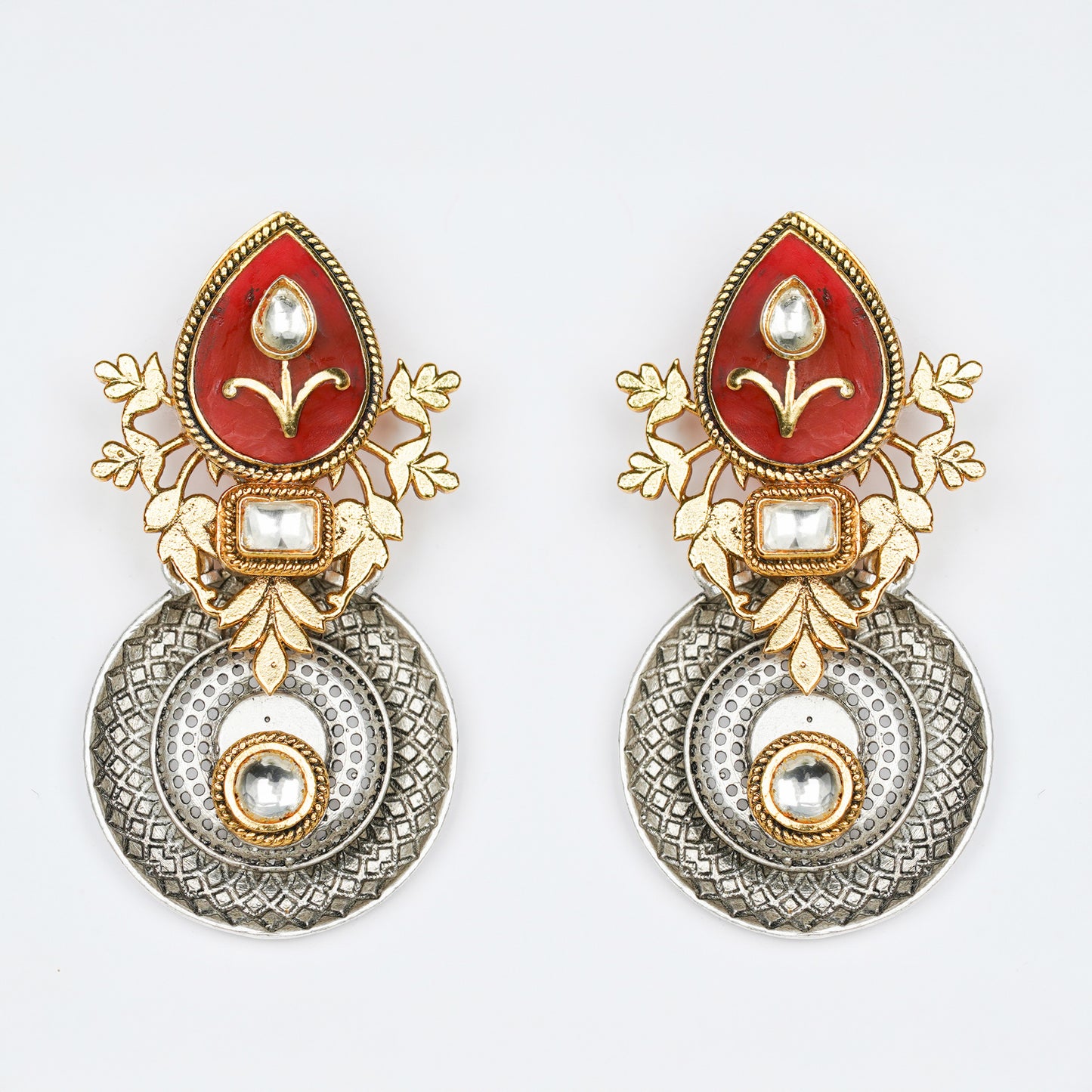 Noor-e-Nazakat Coral Dark Red