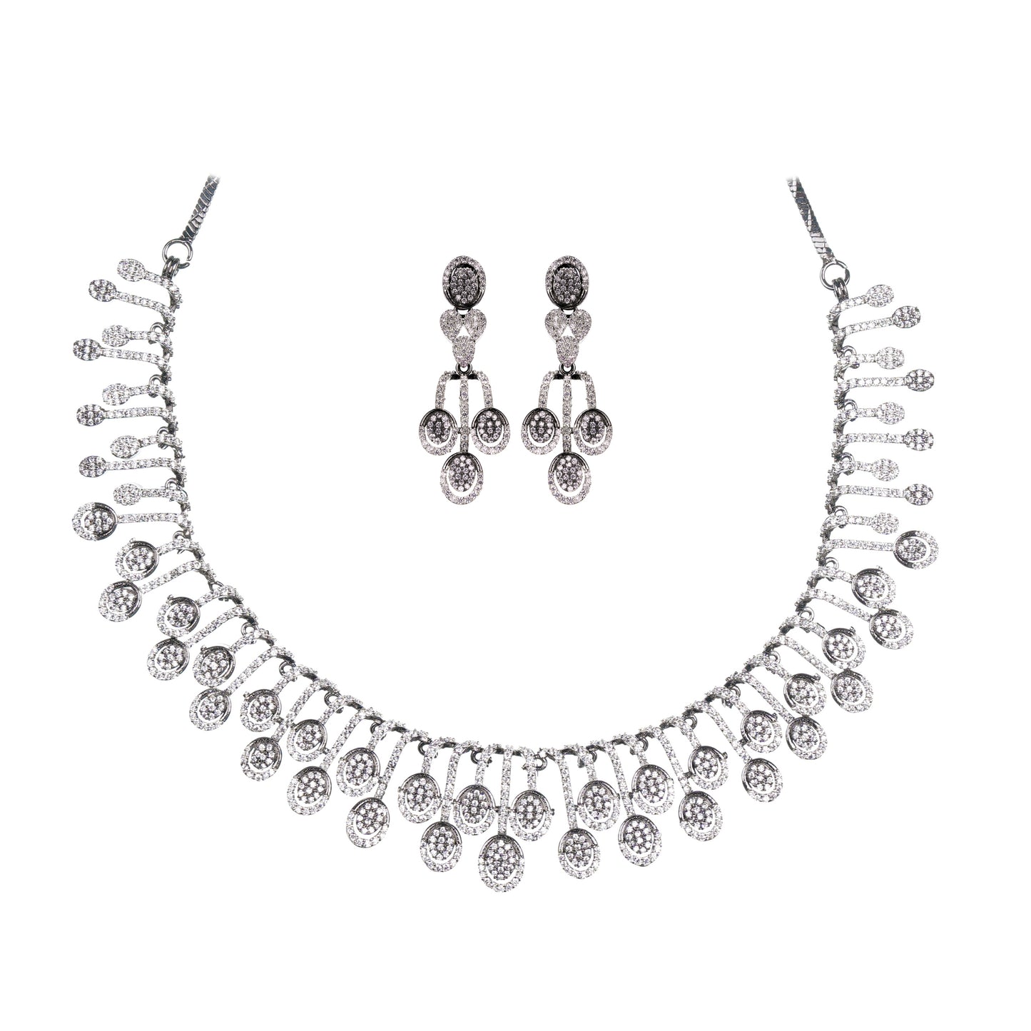 Radiant Cascade Necklace Set