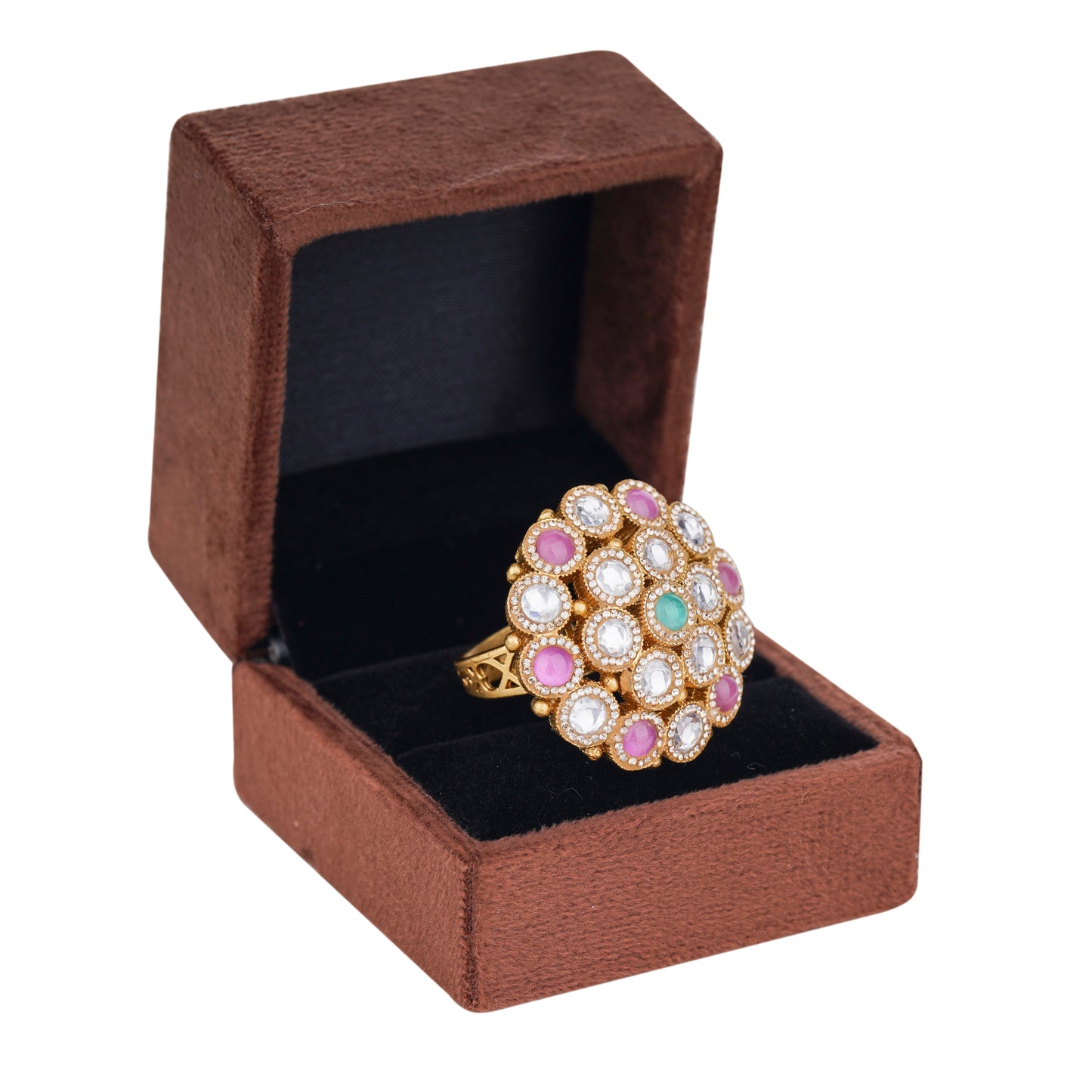Regal Bloom Kundan Ring