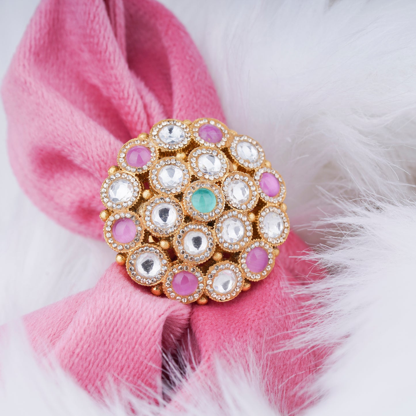 Regal Bloom Kundan Ring