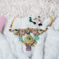 Heer Mahal Kundan Necklace Lime