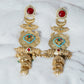 Temple Tale Jhumkas Teardrop Red