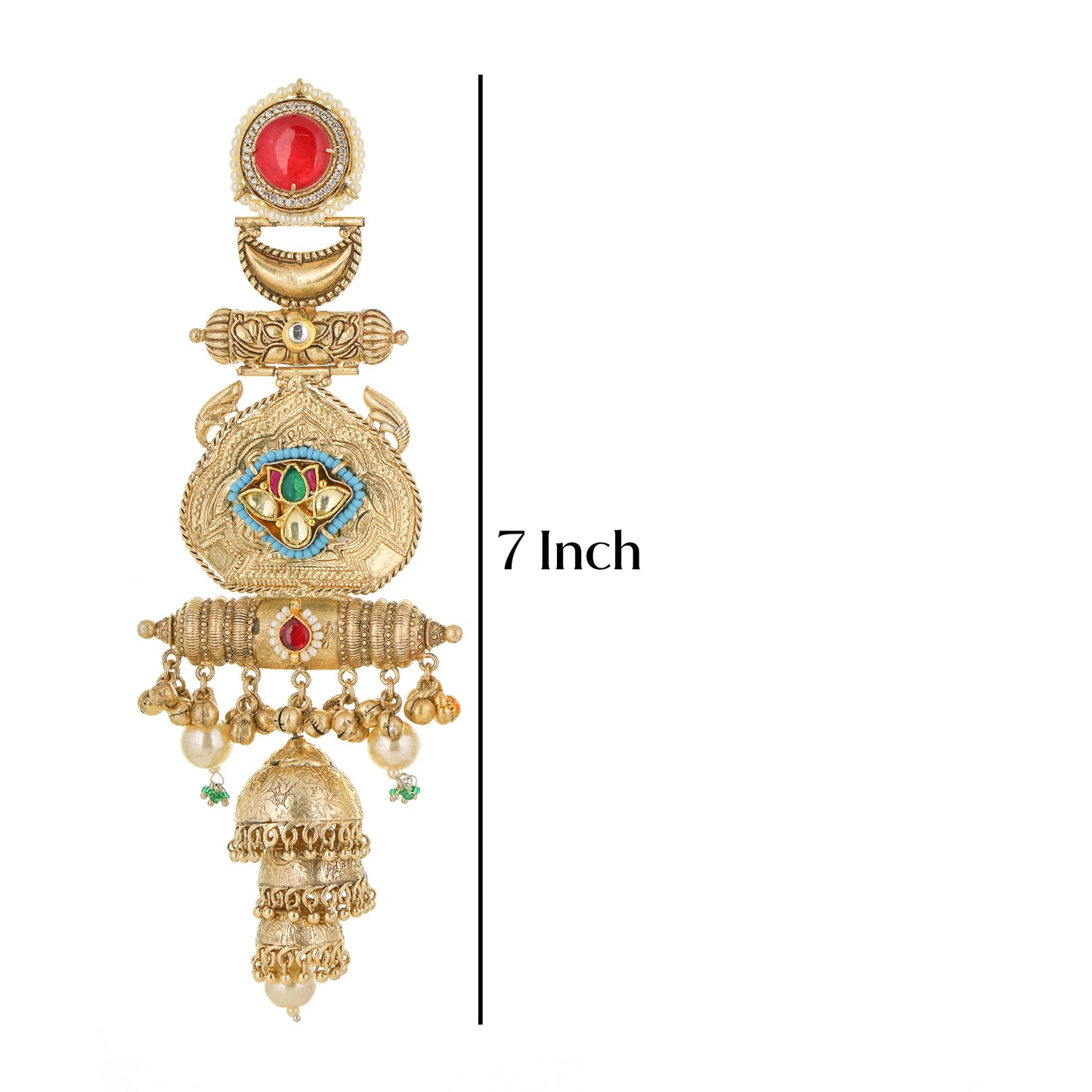 Temple Tale Jhumkas Teardrop Red