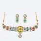 Navrangi Raas Choker Set Yellow