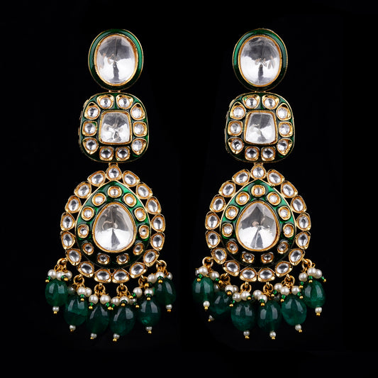 Roshni Jhumka Green - AashiDesigns