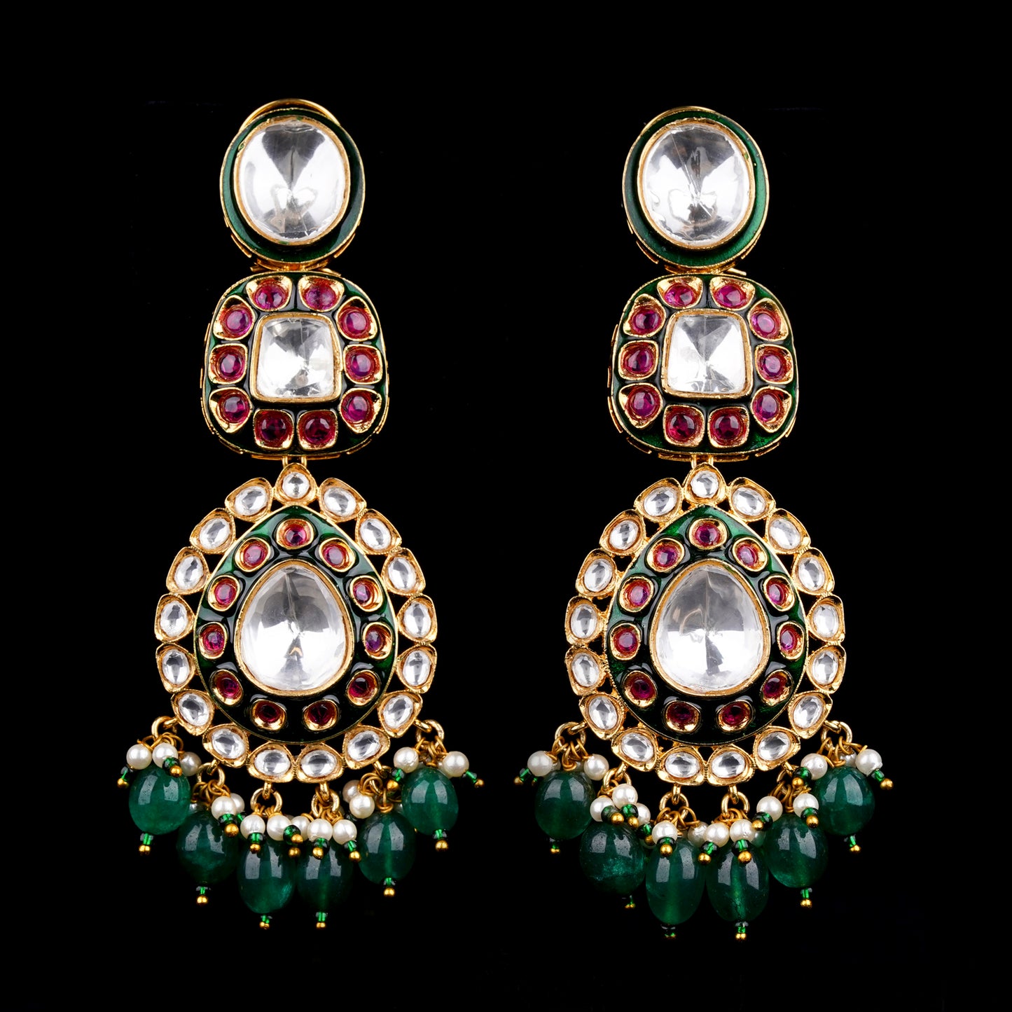 Roshni Jhumka Red