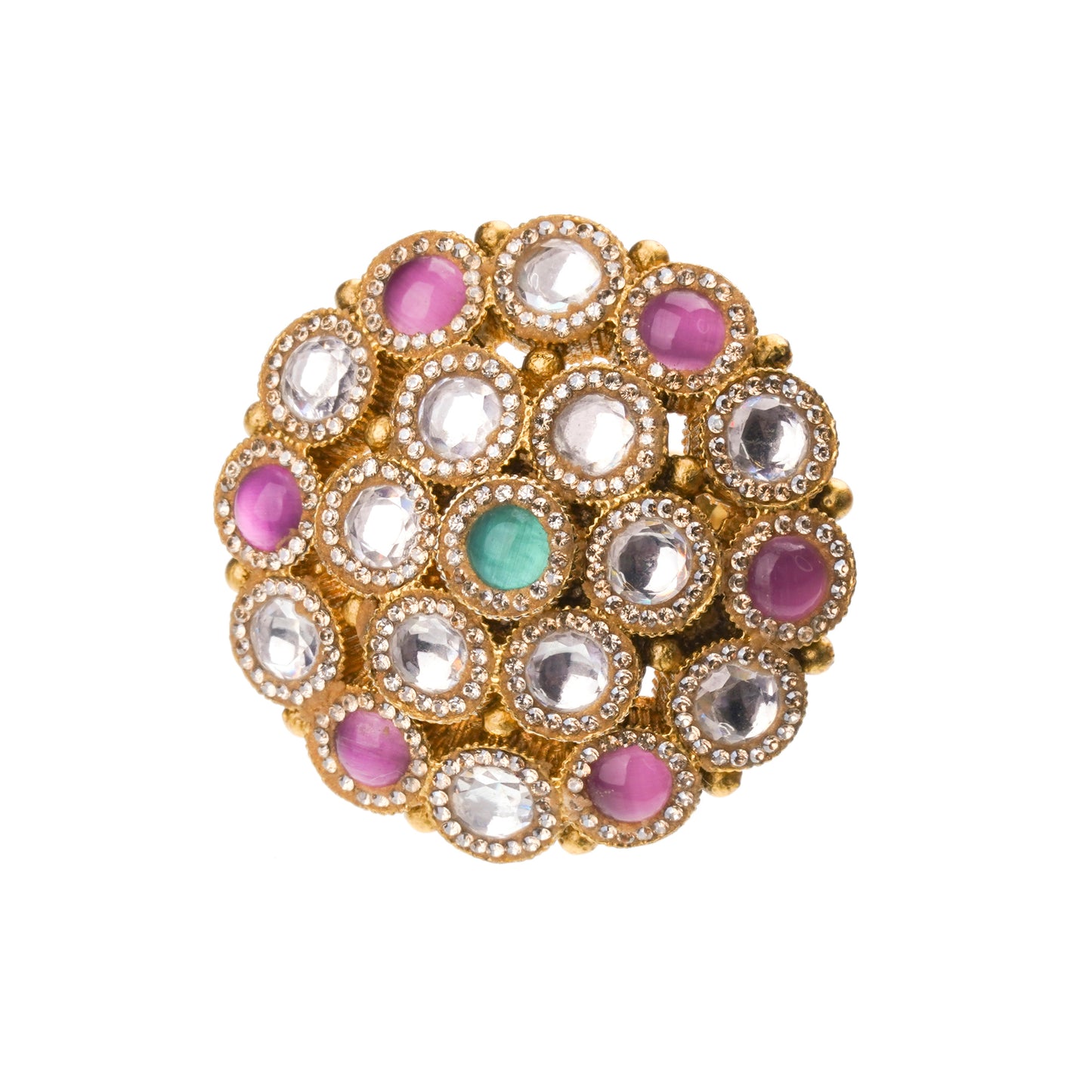Regal Bloom Kundan Ring