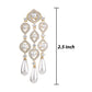 Pearl Cascade Statement Earrings Gold