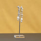 Pearl Cascade Statement Earrings Silver