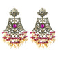 Shanadar Pearl Ruby Red Kundan Set