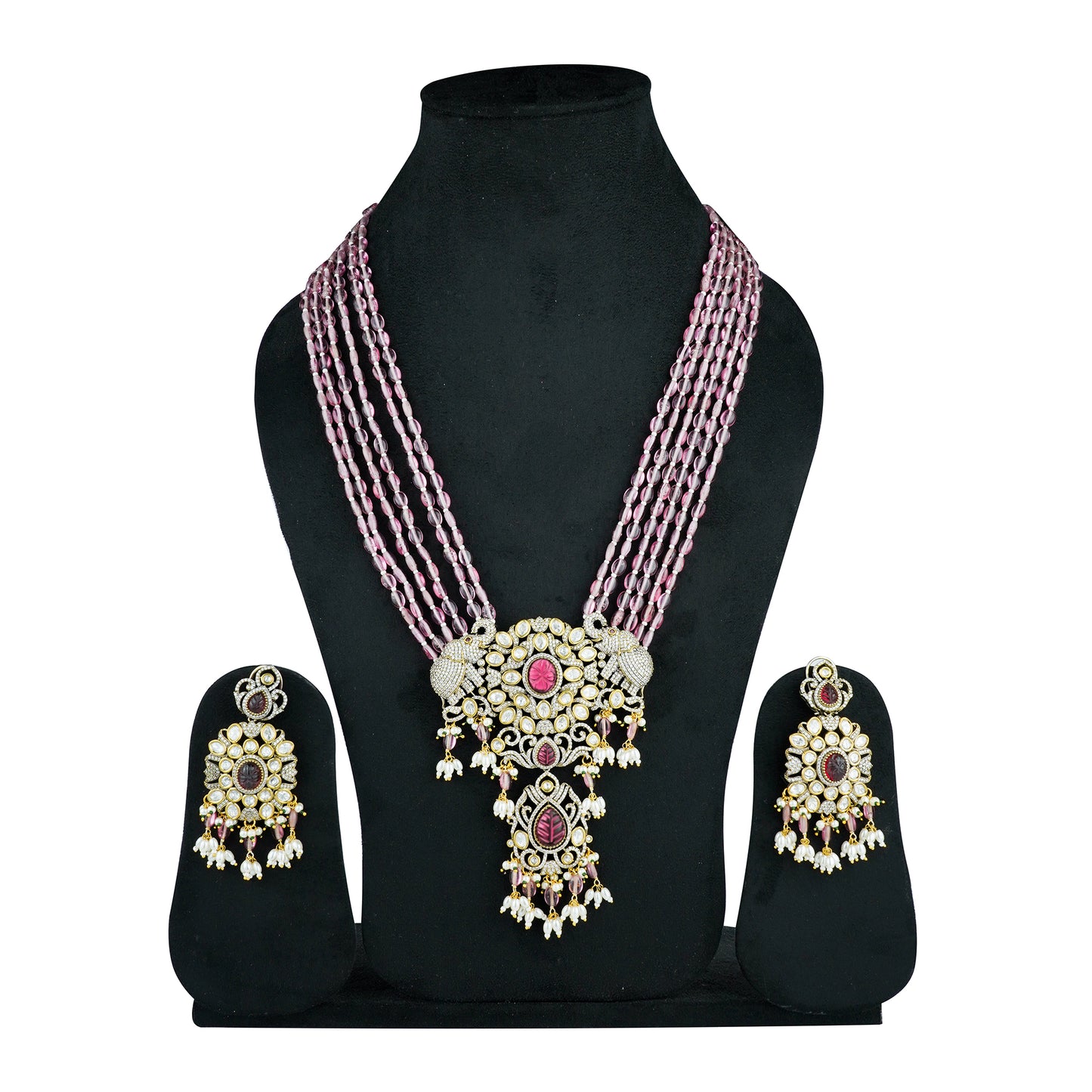 Shanada Pink Kundan Set