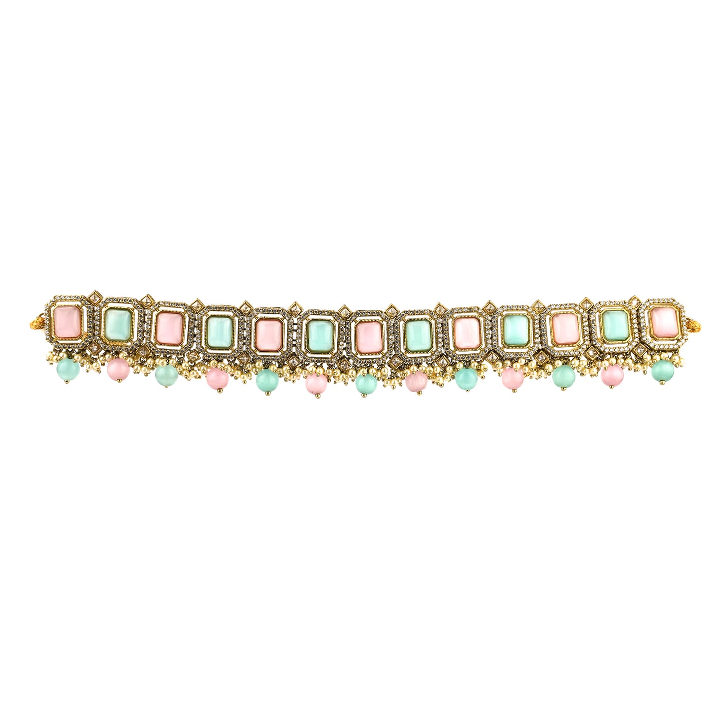 Aliya Choker Dual-tone Pink Blue